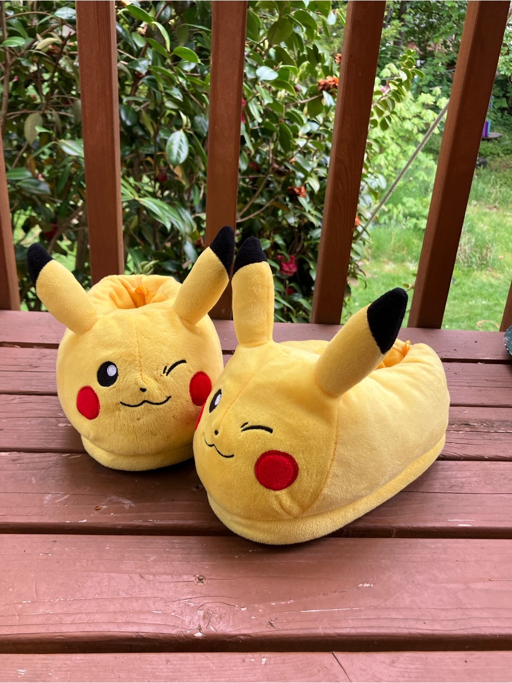 Pikachu Plush Slippers - Yellow Character Slippers $30 new